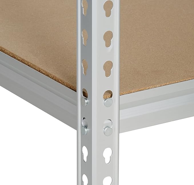 Amazon Basics Double Post Press Board 5 Tier Shelf 36 x 18 x 72, Aluminum | - Image 4