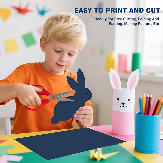 Cardstock 8.5 X 11, 40 Sheets Dark Blue Card Stock, 75lb/ 200gsm Copy Paper - Image 5