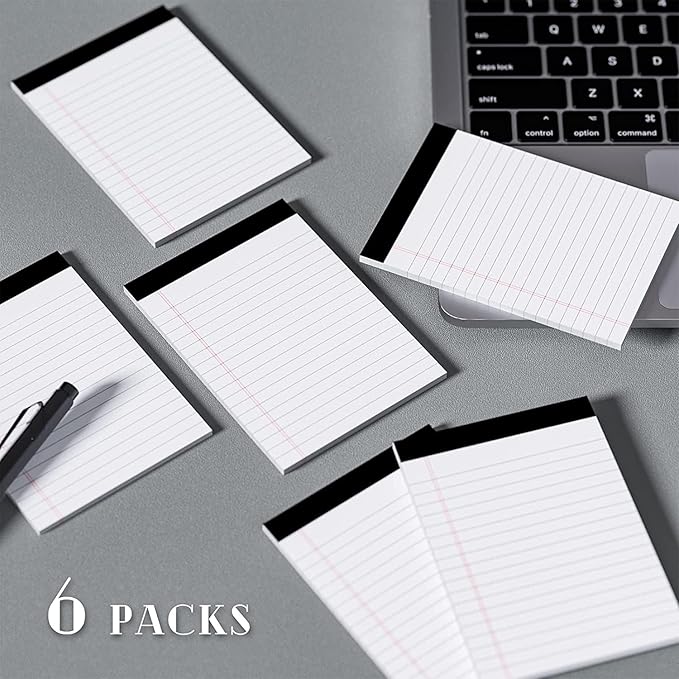 Nichela Legal Pads 4x6 with 18-Line College Ruled Small Legal Pads 6 Packs of - Image 6