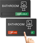 Bathroom Door Signs, Available In Use Sliding Sign, Do Not Disturb, Vacant by EliteSign