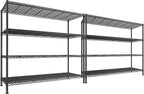 REIBII Storage Shelves 45.3''W Wire Shelving Unit 4 Tier Metal Shelves