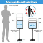 VAIIGO 6Pack Sign Stand for Display 8.5 x 11, Adjustable Poster Stand for Table - Image 3