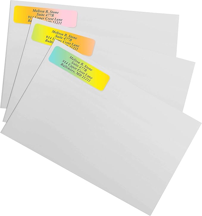 Cascading Rainbow Medley Personalized Return Address Labels - Image 2