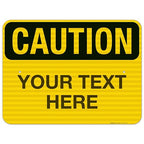 Custom Caution Sign, OSHA Sign, 18x24 Inches, 3M EGP Reflective .080 Aluminum by SigoSigns