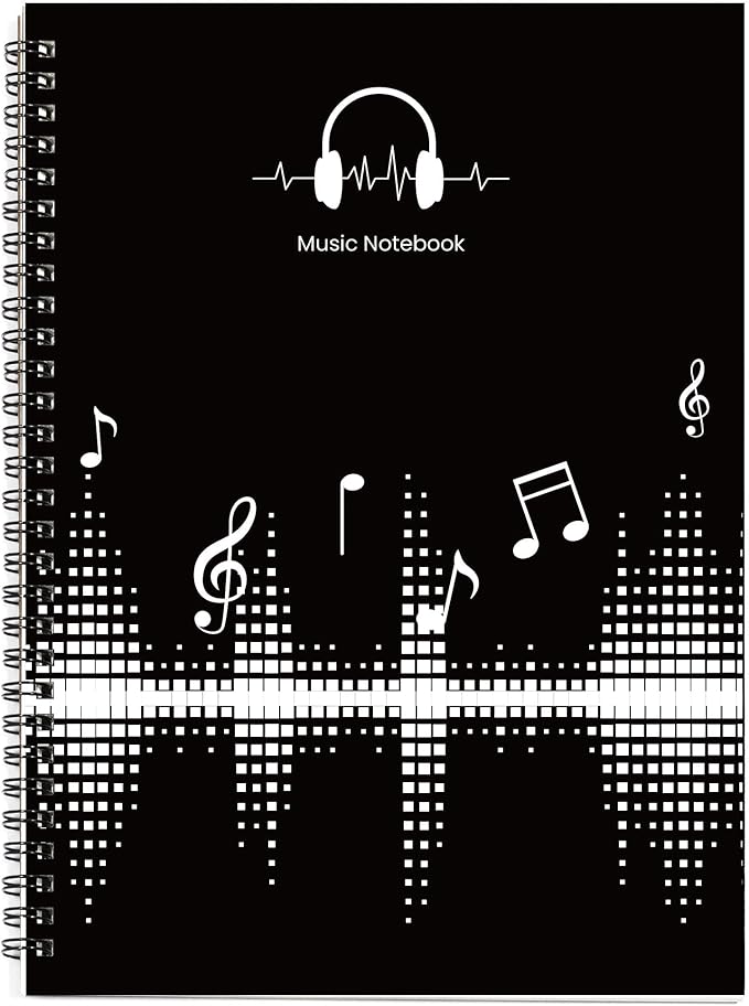 MAXCURY Blank Sheet Music Composition Manuscript Staff Paper Art Music Notebook by MAXCURY