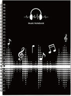 MAXCURY Blank Sheet Music Composition Manuscript Staff Paper Art Music Notebook by MAXCURY