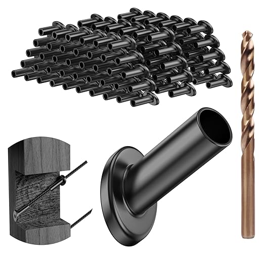 BLIKA 40 Pack 25 30 35 Degree Black Cable Railing Angle Beveled Protector by BLIKA