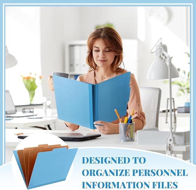 Skyygemm 24 Pcs Classification Folders Letter Size, 3 Divider Pressboard File - Image 6