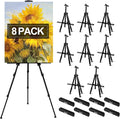 AROIC 8 Pack Painting Display Easel Stand Portable Adjustable Metal Tripod by AROIC