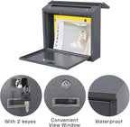 xydled Mail Boxes with Key Lock, Locking Mailbox Wall Mounted, Large Capacity - Image 4