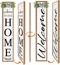 Double-sided Welcome to Our Home Wooden Sign Stand by Unknown