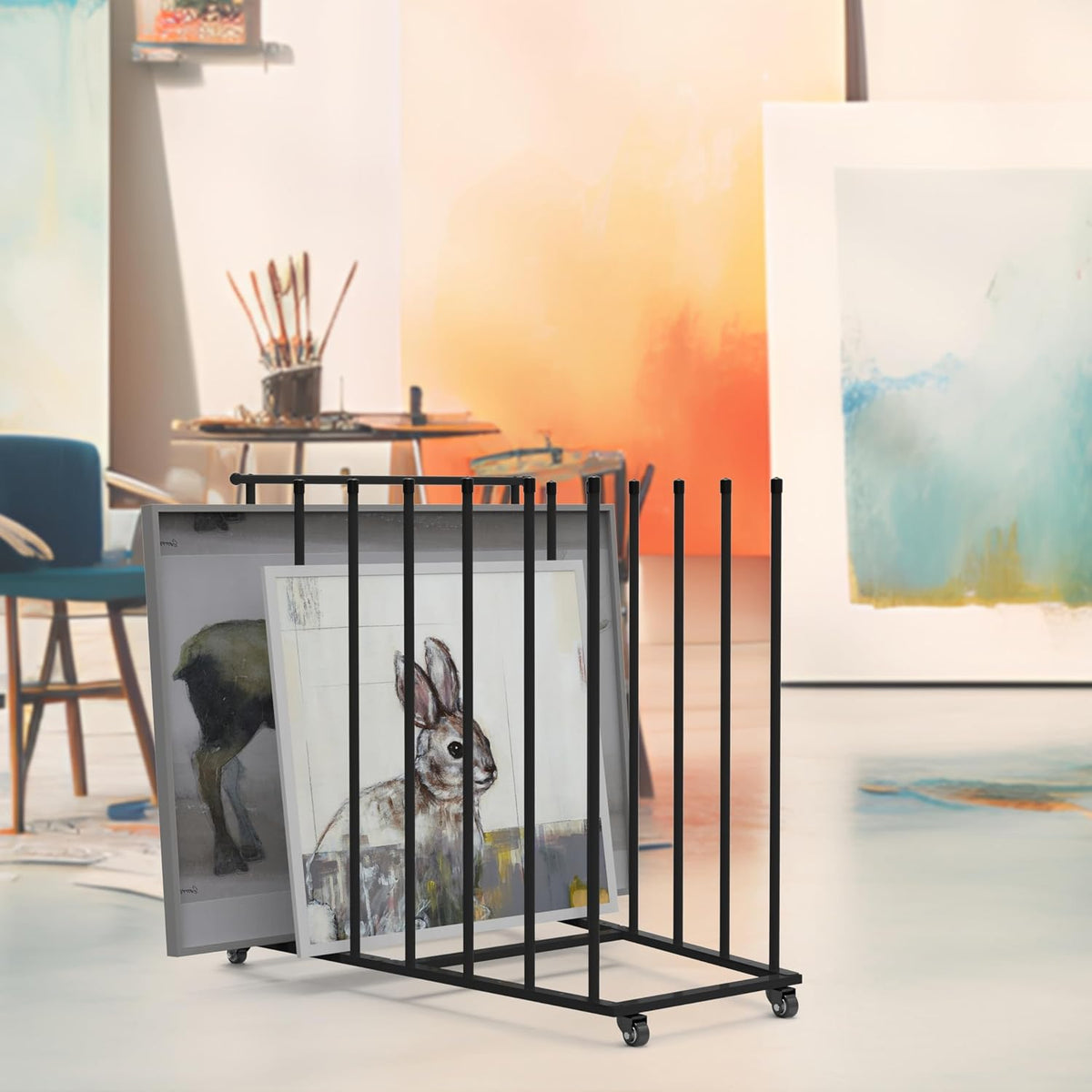 art storage rack, art canvas storage, canvas boards, view 9