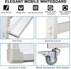 Max-officoo 40" x 28" Mobile Dry Erase Whiteboard Double-Sided White Boards on - Image 4