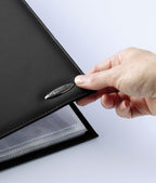 Rexel Soft Touch A4 Display and Presentation Folder Book, Smooth Leather, 24 Pockets - Black,Medium