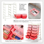 GLACER 10 Drawer Rolling Cart, Storage Cart - Image 4