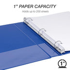 Samsill 1 Inch 3 Ring Binders, Made in USA, Economy Round Ring, 200 Sheet - Image 3