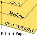 Print It - Vellum Bristol Colored Cardstock Cover Paper, 67 Lb, 8.5" X 11” - Image 2
