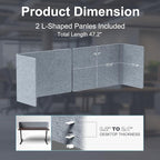 ERGO COLLECT Desk Privacy Panel, 2-in-1 Adjustable Acoustic Desktop Partition - Image 3