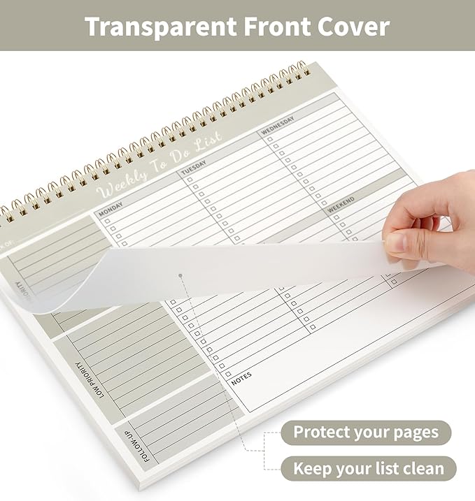 104 Pgs Weekly To Do List Notepad, 52 Duplex-Printed Undated Sheets 100 - Image 7