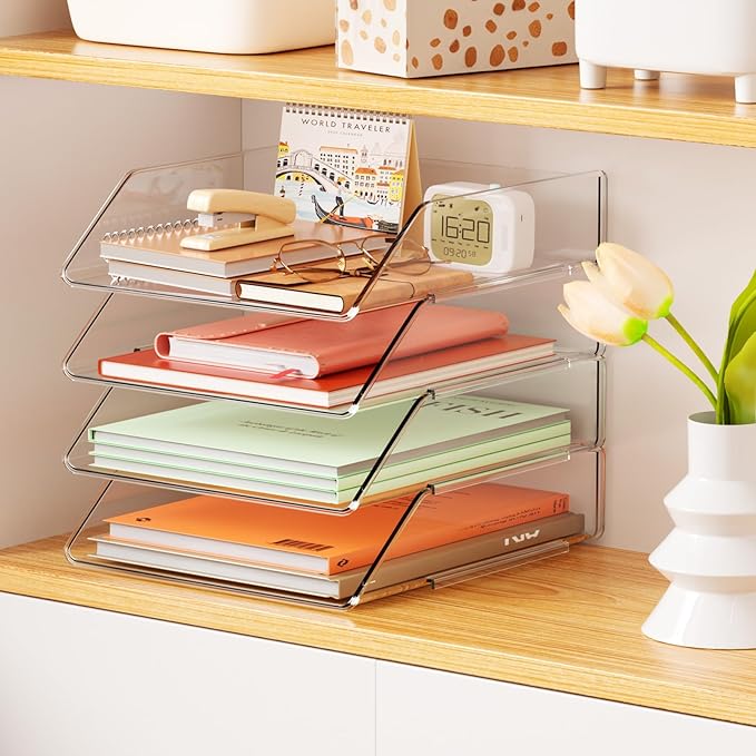 YKLSLH Simple 4 Tier Paper Organizer Letter Tray - Image 7