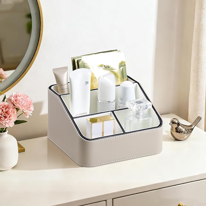 MEIBOOCH Remote Control Holder, PU Leather Small Desk Organizer - Image 7