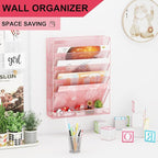 GDINDINFAN Wall File Organizer Holder Mesh Hanging Paper Document Holder - Image 2