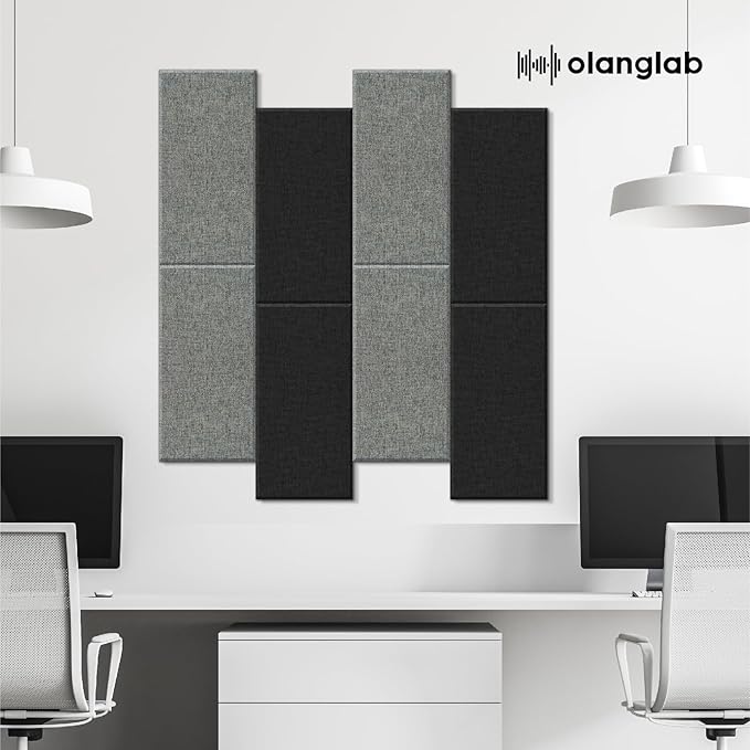 Olanglab Fiberglass Acoustic Wall Panels 4 Pack, 11.8'' x 23.6'' Sound Panels - Image 8