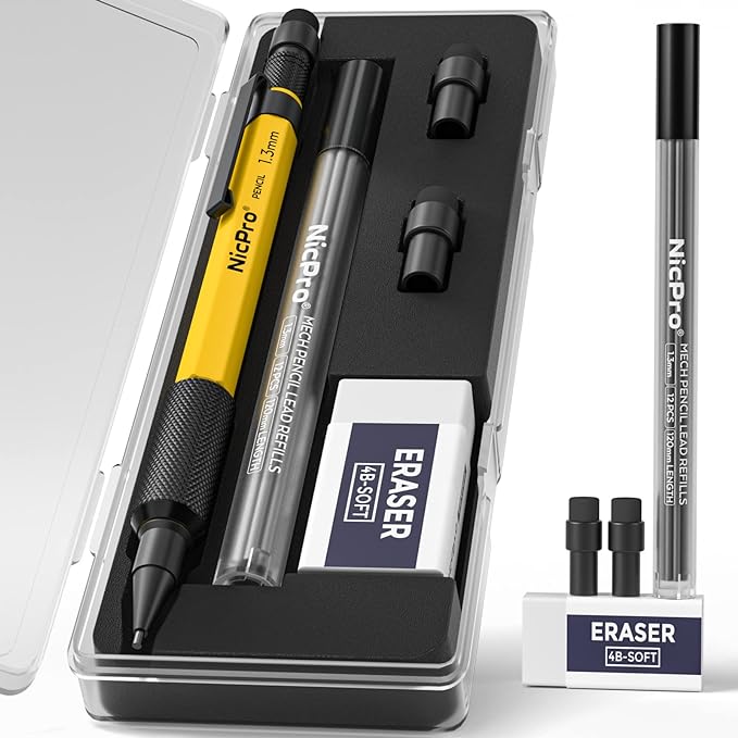Nicpro 1.3 mm Mechanical Pencil Set by Nicpro