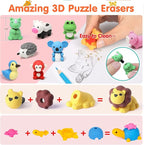 Moosia 150 Pack Animal Pencil Erasers - Image 4