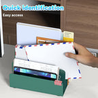 OUTIOE Mail Organizer Countertop, Small Desk File Organizer, Metal File Holder - Image 4
