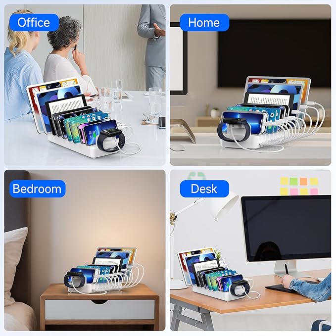 285W Charging Station for Multiple Devices, 10 Ports Fast Multi-Device Charger - Image 7
