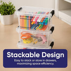 Superio Mini Storage Container Plastic Crayon Box Art Supplies and Sewing Case - Image 3