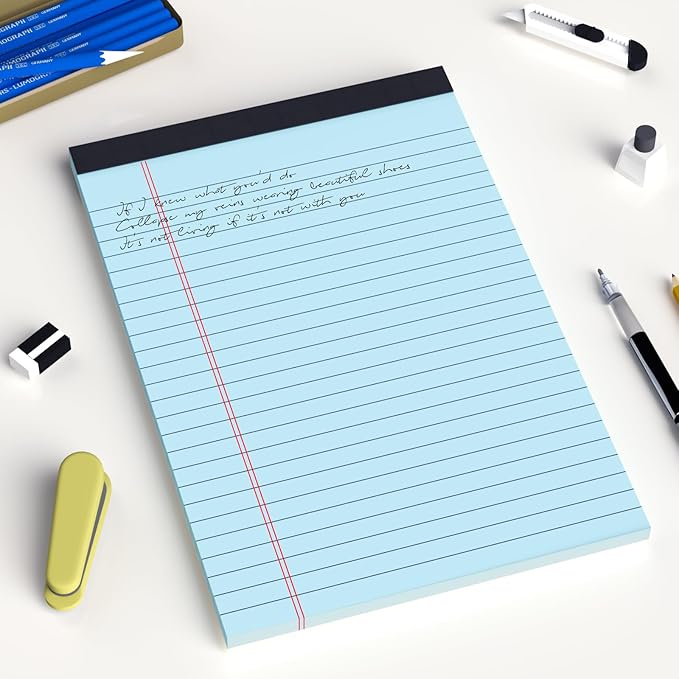 AILZFEI 6pcs Small Note Pad 5x8 College Ruled Blue Legal Pads Paper Notepads 6 - Image 7