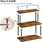 HOOBRO Kitchen Countertop Organizer, Moveable Corner Shelf, Desktop Storage - Image 6