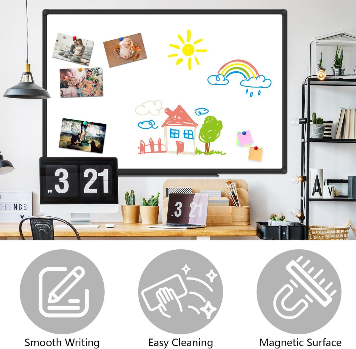 XBoard Magnetic White Board Dry Erase 48 x 31 Inches