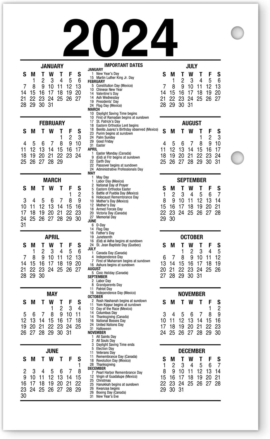 AT-A-GLANCE 2023 Daily Desk Calendar Refill, 3-1/2" x 6", Loose Leaf, Monthly Tabs (E717T50)