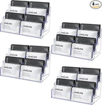 Uniclife 4 Pack Acrylic Business Card Holder by UnicLife