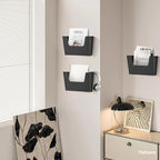 YOHOM No Drilling File Holder Wall Mails Magazines Organizer Adhesive Door Mount - Image 5