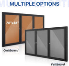 SWANCROWN Outdoor Bulletin Board 70x36in, Enclosed Bulletin Board - Image 5