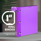 WOT I 1 Inch Telescoping 3 Ring Binder 4 Pack, Expandable Flexible Binder - Image 4