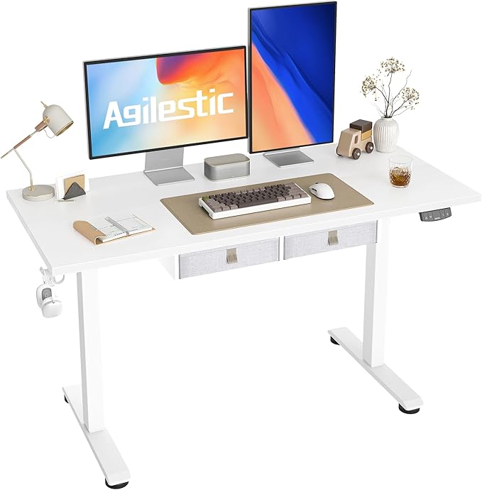 Agilestic Standing Desk with 2 Drawers, Adjustable Height Electric Desk with by Agilestic