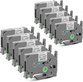 Pillex 10-Pack 12mm 0.47 Laminated White Label Tape Replacement by Pillex