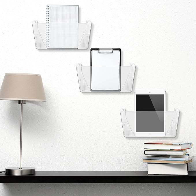Tenceur 12 Pcs Plastic Single Pocket Wall Mount File Holder - Image 7
