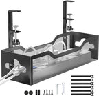 Under Desk Cable Management Tray No Drill, Metal Mesh Cable Management Under by Litwaro