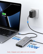 Laptop Docking Station 4 Monitors, Dual HDMI+8K DP+VGA, 100W PD, 6 USB C/A Ports - Image 5