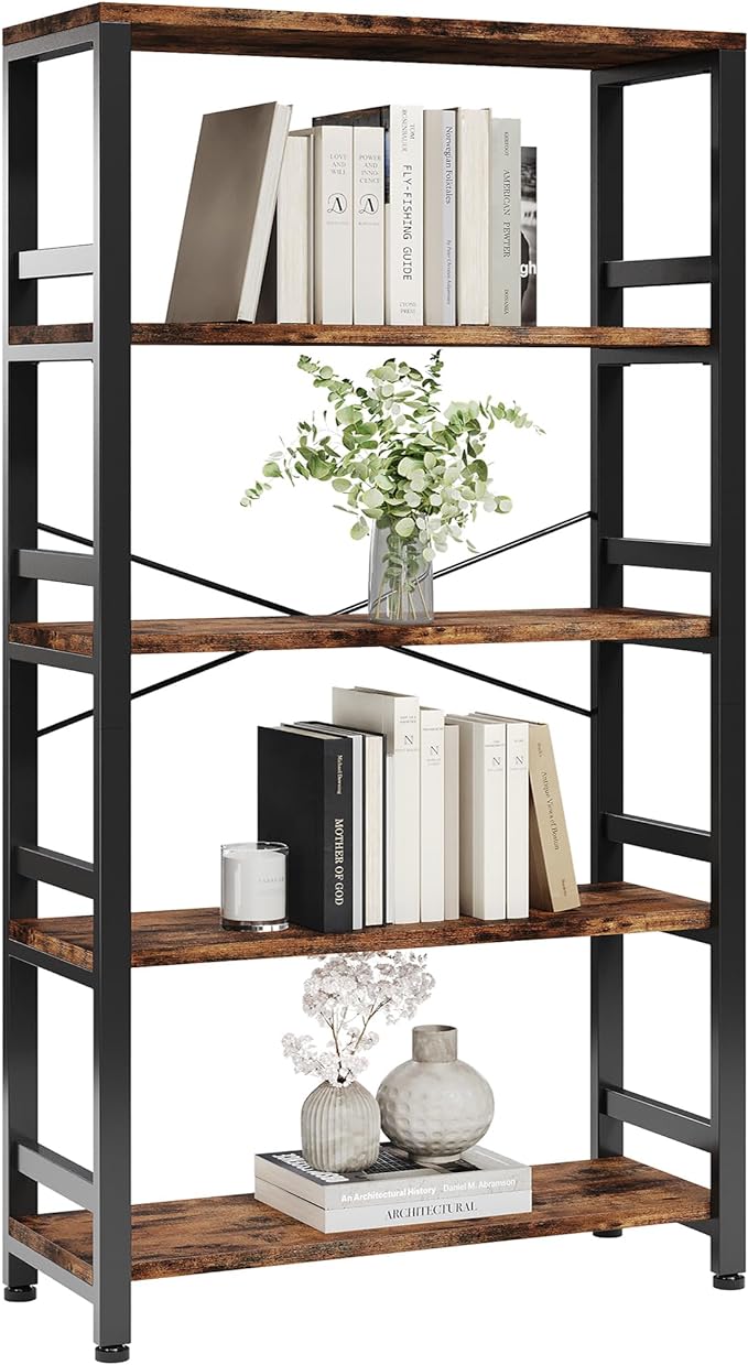IRONCK Bookshelves and Bookcases, 31.5in Wide Shelf 5-Tier Ladder Shelf by IRONCK