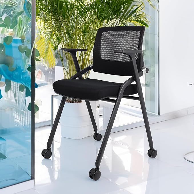 SLKJChr 2 Pack Foldable Office Chairs - Image 2