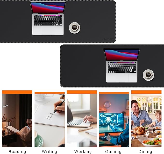 Mydours PU Leather Desk Mat, 74.8"x15.7" Ultra Large Desk Pad, Waterproof - Image 6
