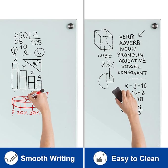 Large Glass Dry Erase Board, 72 x 48 Inches Magnetic Glass Whiteboard - Image 3