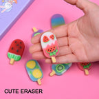 DOMG 16 Pcs Cute Fruit Shaped Ice Cream Erasers - Image 3